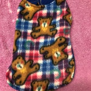 Doggie Sweater Teddy Bear w/Plaid Blue size S